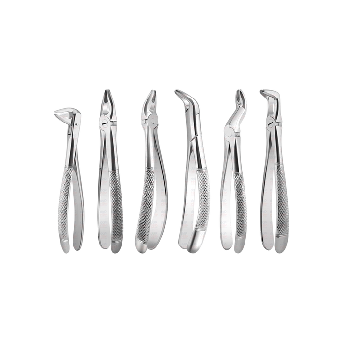Full Set of 6 Apical Retention Forceps - ddpeliteusa