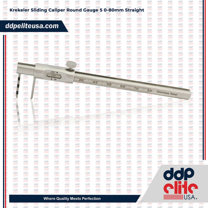 Krekeler Sliding Caliper Round Gauge 5 0-80mm Straight