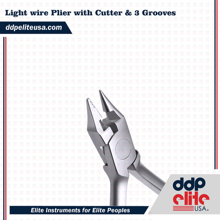 Light wire Plier with Cutter & 3 Grooves - DDP Elite USA