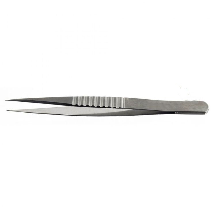 Micro Forceps - Straight 0.3mm Tip 9mm Wide Handle Platform