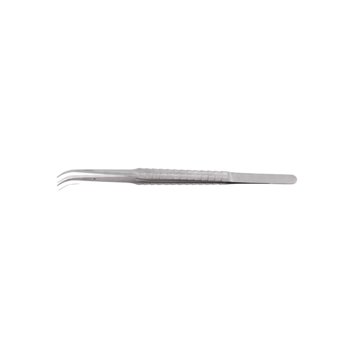 Micro Tissue Forceps, Curved, 1 X 2 Teeth, 17.5cm - ddpeliteusa