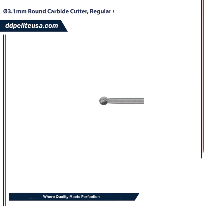 Ø3.1mm Round Carbide Cutter, Regular Cut - ddpeliteusa
