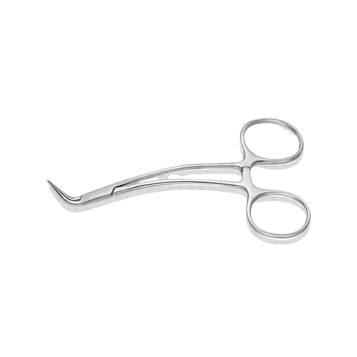 Peet's Forceps #697A, Curved Handles, 90_ Angled Tips, 11.5cm - ddpeliteusa