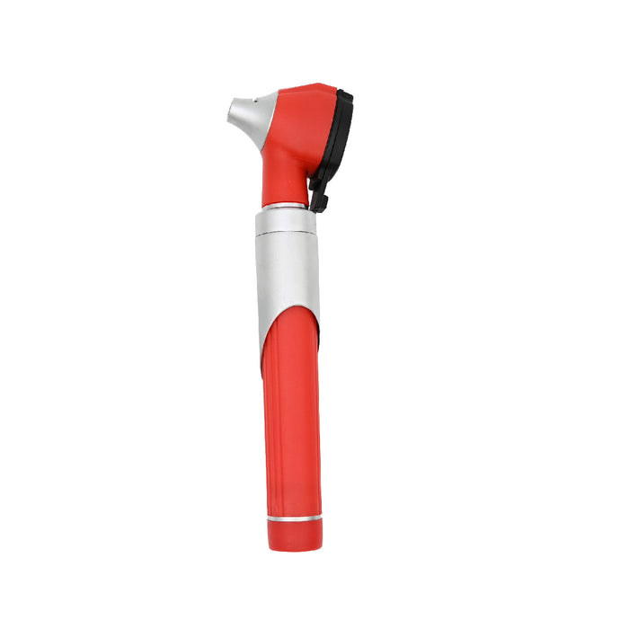 Fiber Optic Mini Otoscope Red Color Pocket Otoscope With Case ENT Diagnostic Set