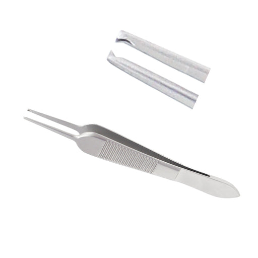 Castroviejo Suturing Forceps Angled 1x2 Teeth Tying Platform Titanium