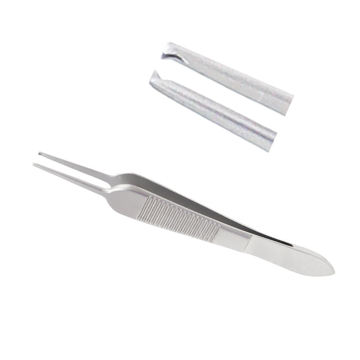 Castroviejo Suturing Forceps Angled 1x2 Teeth with Tying Platform