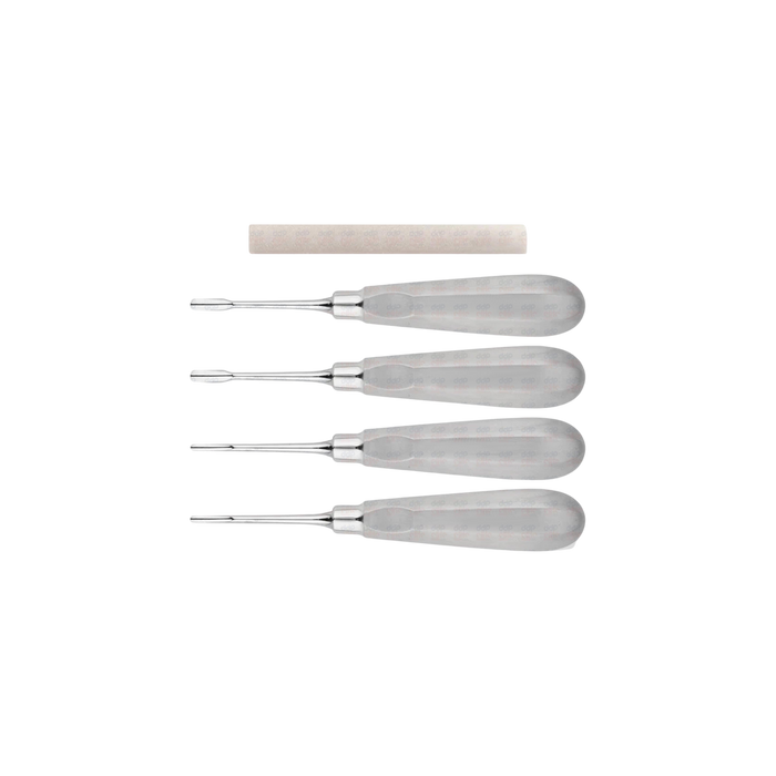 Set of 4 Standard Luxating Elevators & Sharpening Stone - ddpeliteusa