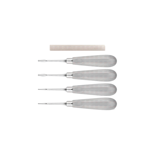 Set of 4 Standard Luxating Elevators & Sharpening Stone - ddpeliteusa