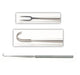 Sharp, two-prong Micro Hook, measuring 5 mm by 5 1/2"