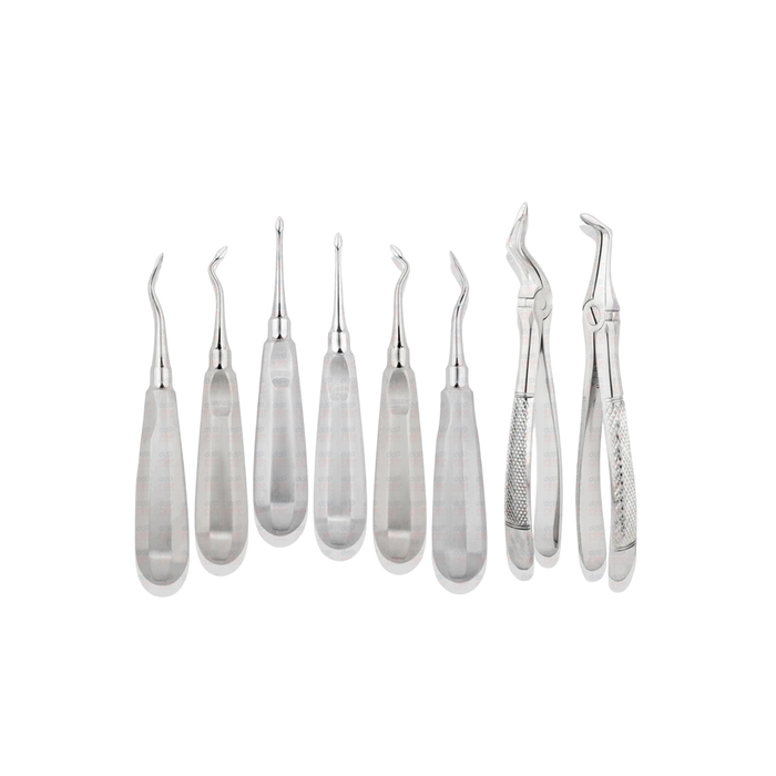 Spade Root Tip Kit, 6 Elevators and 2 Root Forceps - ddpeliteusa