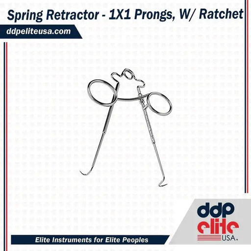 Spring Retractor 1X1 Prongs With Ratchet