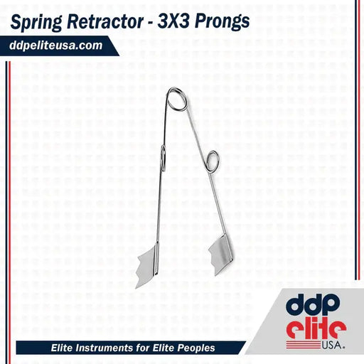 Spring Retractor 3X3 Prongs