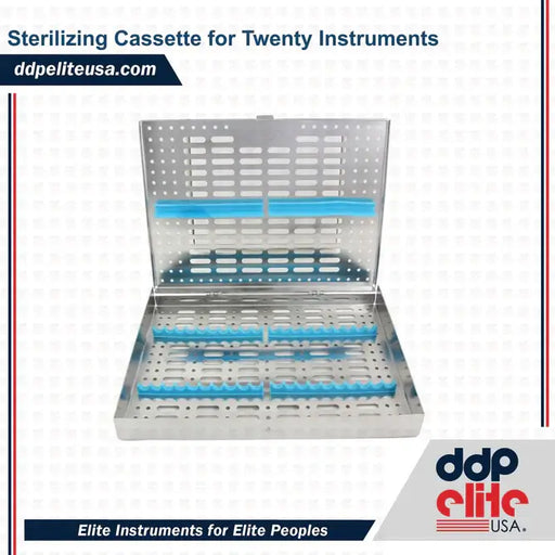 Sterilizing Cassette for Twenty Instruments
Sterilizing Cassette for 20 Instruments
Sterilizing Cassette 