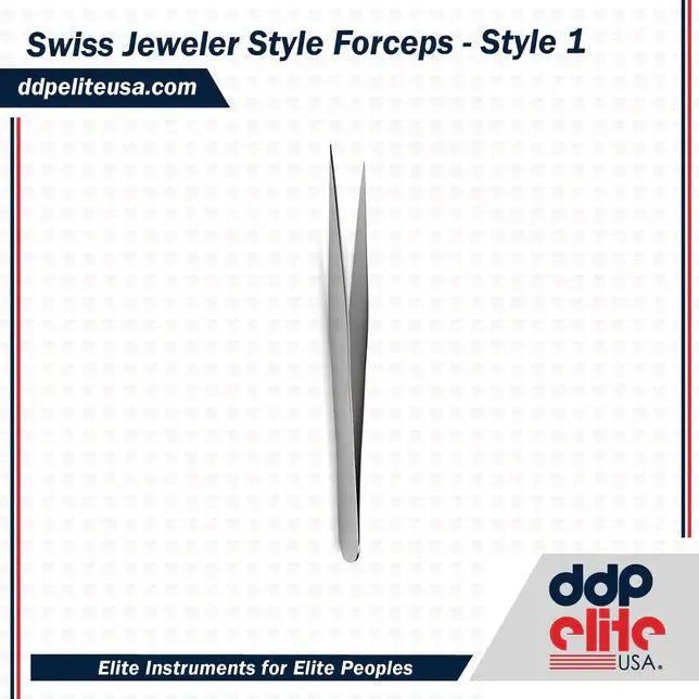 Swiss Jeweler Style Forceps - Style 1