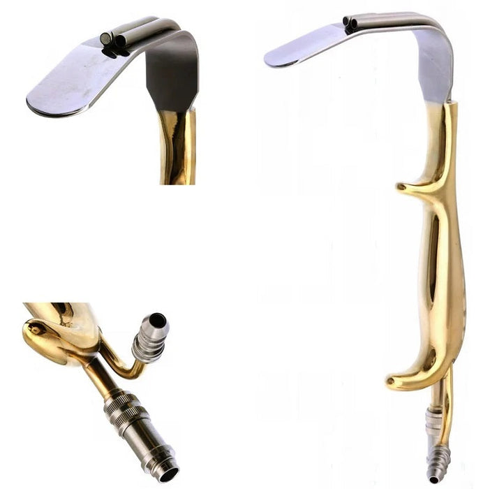 Teeth-free Tebbetts Fiber Optic Retractor measuring 9cm by 25mm in blade size