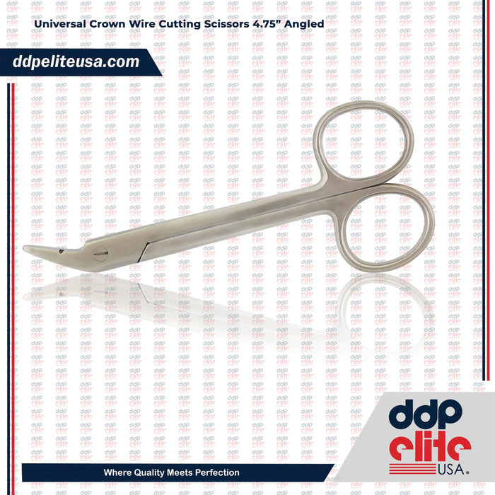 Universal Crown Wire Cutting Scissors 4.75" Angled