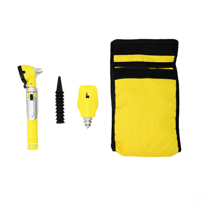 Fiber Optic Mini Otoscope Set 5 Colors Pocket Otoscope With Case ENT Diagnostic Set
