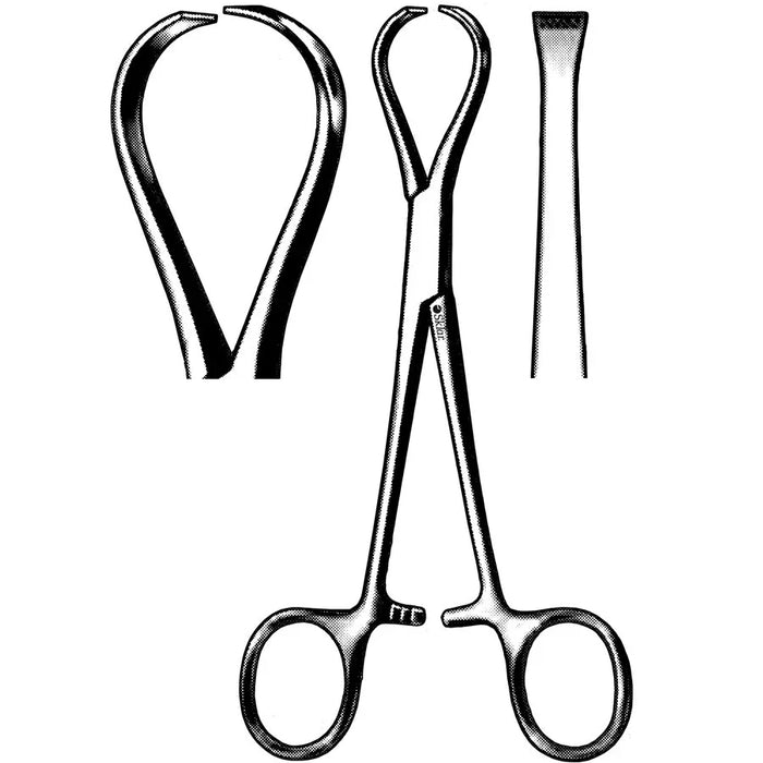 Jackson Tendon Seizing Forceps, 4x5 Teeth, 15cm