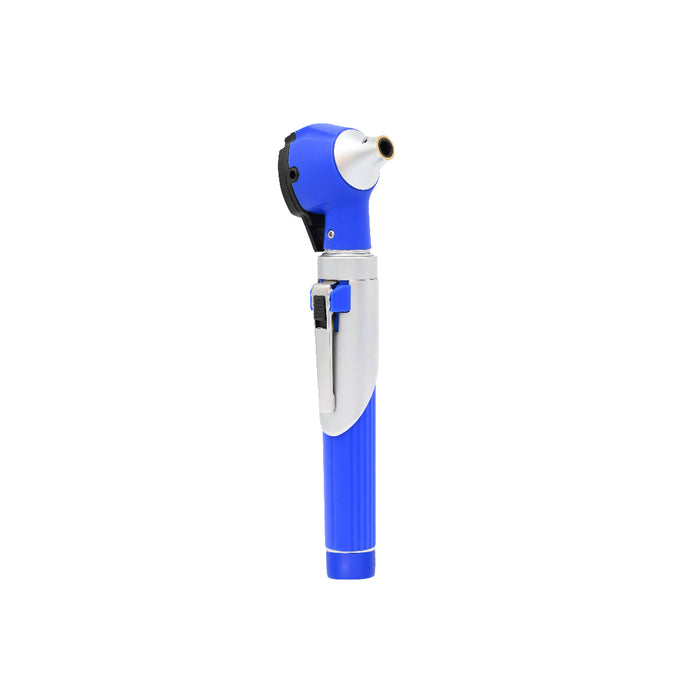 Fiber Optic Mini Otoscope Blue Color Pocket Otoscope With Case ENT Diagnostic Set