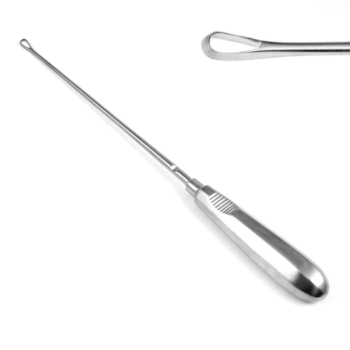 Recamier Uterine Curette, Blunt Flexible, 31cm