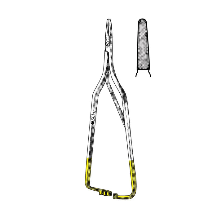 Arruga Needle Holder, Serrated, Straight, TC, 16cm