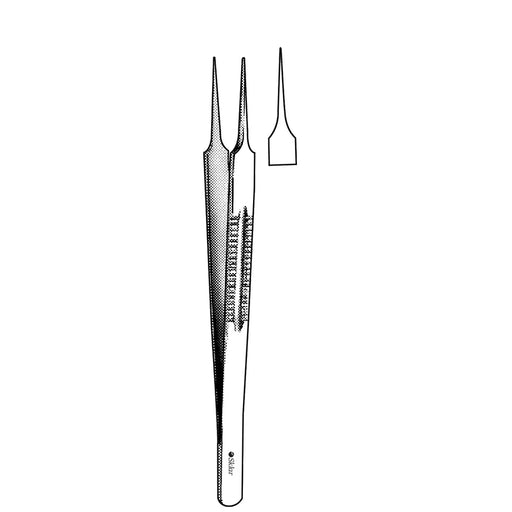 LAZAR Micro Suture Tying Forceps, 155mm, 0.5mm Tip