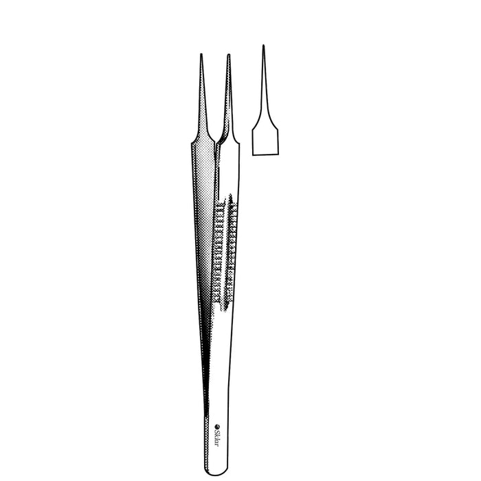 LAZAR Micro Suture Tying Forceps, 155mm, 0.5mm Tip