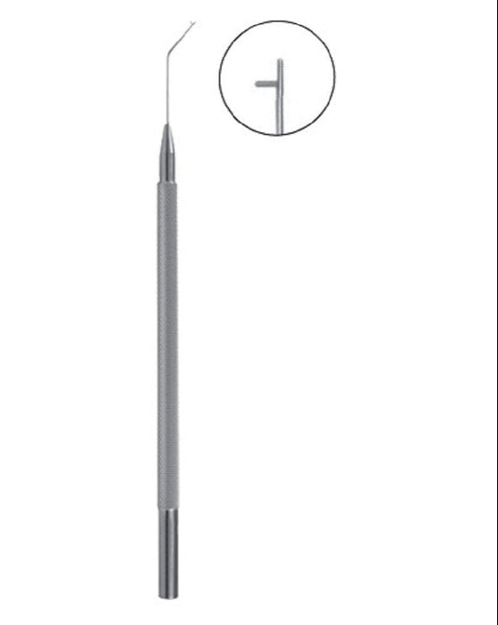 Fenzl Lens Manipulation Hook, 0.15mm Diameter, Angled