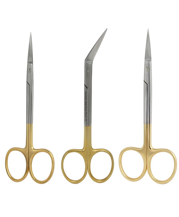 Orthodontic Iris Scissors Set Curved and Straight