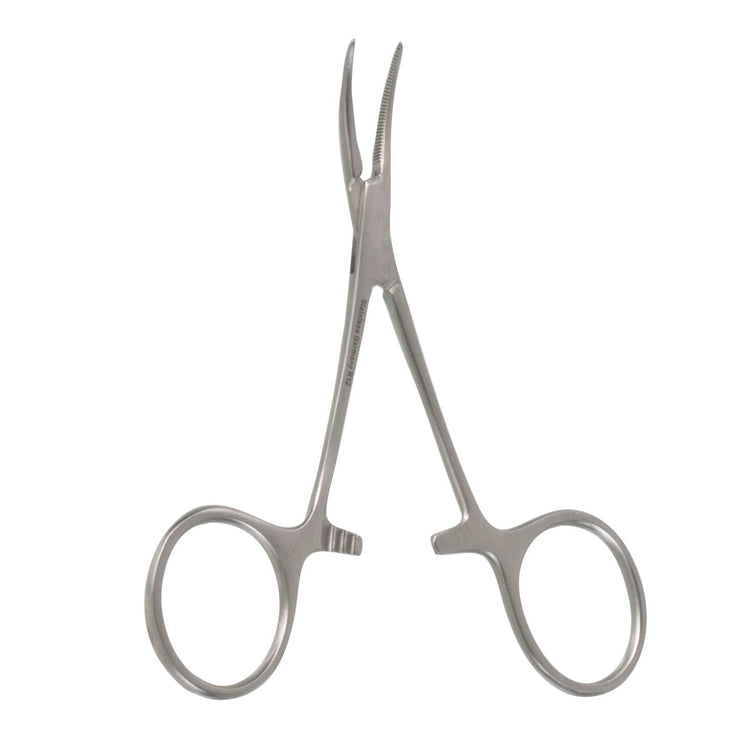 3 1/2" Micro Hartman Artery Forceps, Very Thin, Curved