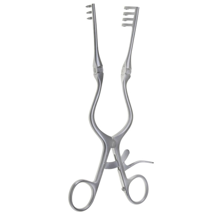 Weitlaner Retractor (8 Titanium, 3 x 4 Sharp prongs, Hinged arms)