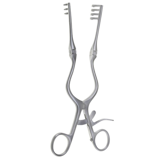 Weitlaner Retractor (8 Titanium, 3 x 4 Sharp prongs, Hinged arms)