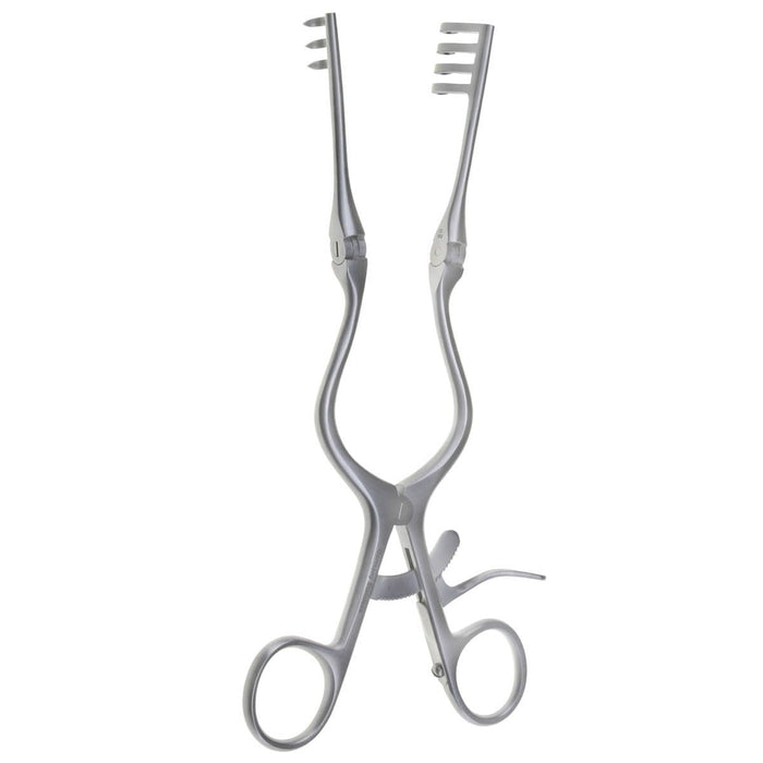 Weitlaner Retractor (8 Titanium, 3 x 4 Sharp prongs, Hinged arms)