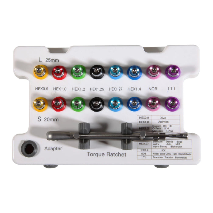 Dental Universal Implant Prosthetic Kit Torque Wrench Screw Drivers Remover Kit