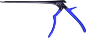 Slick Grip Kerrison, small handle, 8" shaft length, jaw width 5mm, thin footplate, top ejector, 40°, upbiting, black coated