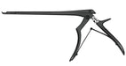 Spurling-Kerrison, small handle, 9" shaft length, jaw width 4mm, thin footplate, top ejector, 40°, upbiting, black coated