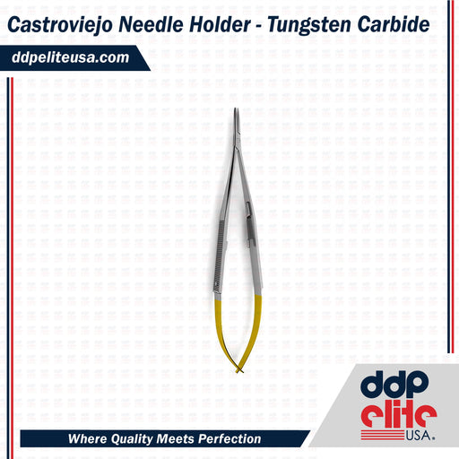 Castroviejo Needle Holder - Tungsten Carbide - ddpeliteusa