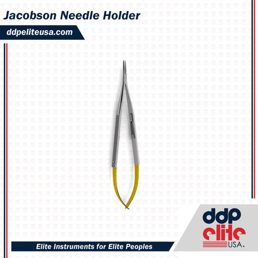 Jacobson Needle Holder - Tungsten Carbide, Flat Handle - ddpeliteusa