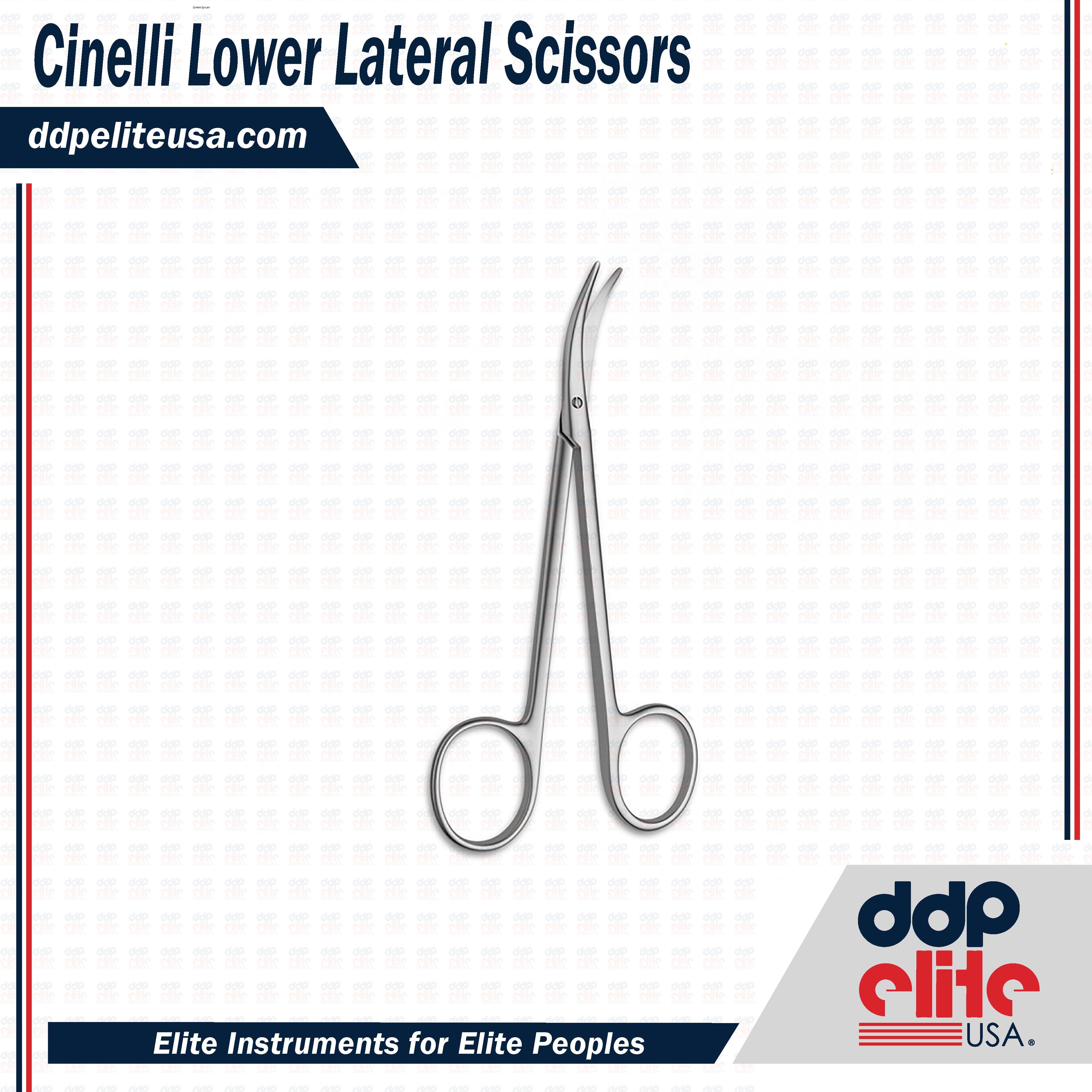 Cinelli Lower Lateral Scissors - Strong Curved Nasal Scissors