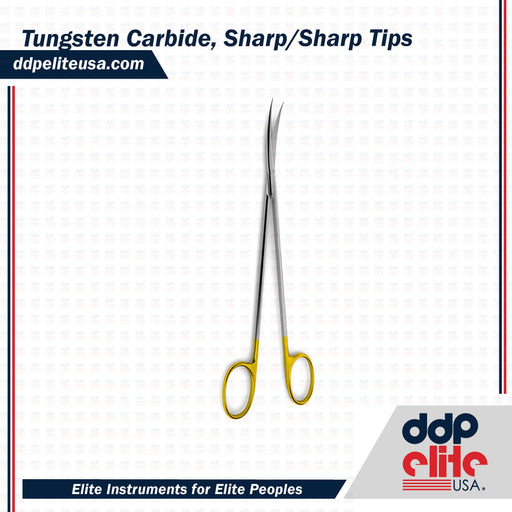 Metzenbaum Scissors - Tungsten Carbide, Regular Tips - ddpeliteusa