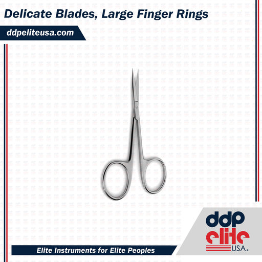 Iris Scissors - Delicate Blades, Large Finger Rings - ddpeliteusa