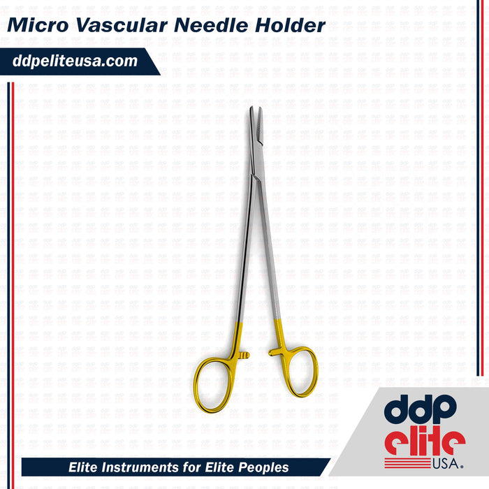 Micro Vascular Needle Holder - Tungsten Carbide - ddpeliteusa