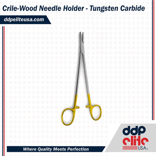 Crile-Wood Needle Holder - Tungsten Carbide - ddpeliteusa