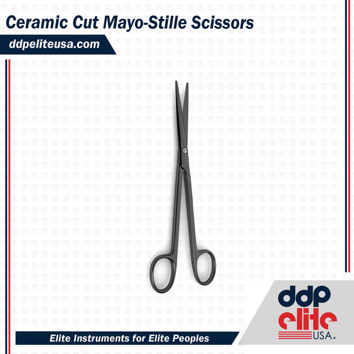 Ceramic Cut Mayo-Stille Scissors - ddpeliteusa