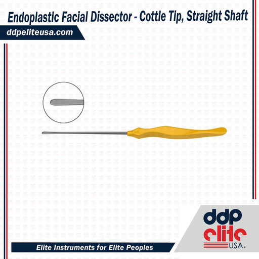 Endoplastic Facial Dissector - Cottle Tip, Straight Shaft - ddpeliteusa