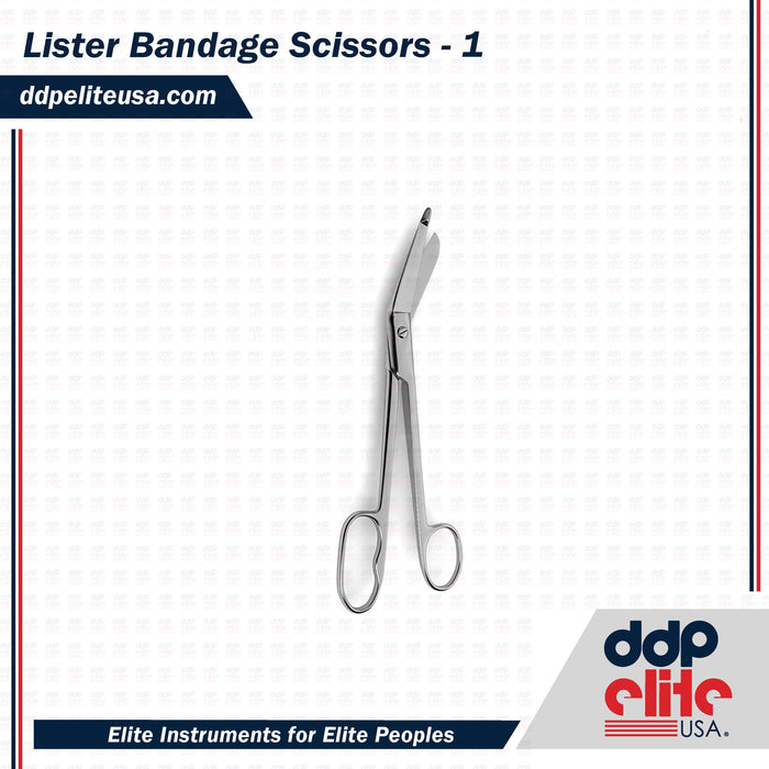 Lister Bandage Scissors - 1 Large Finger Ring - ddpeliteusa