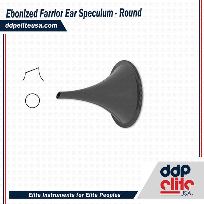 Ebonized Farrior Ear Speculum - Round - ddpeliteusa