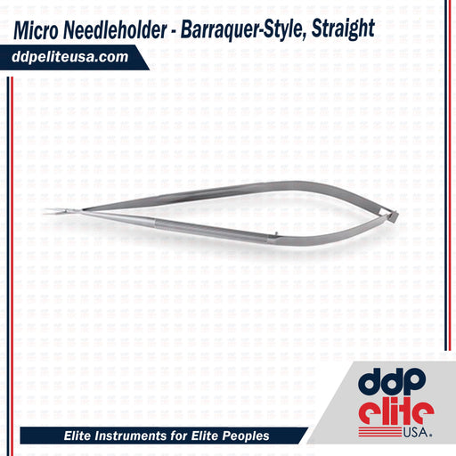 Micro Needleholder - Barraquer-Style, Straight - ddpeliteusa