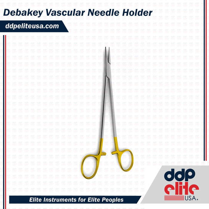 Debakey Vascular Needle Holder - Tungsten Carbide - ddpeliteusa