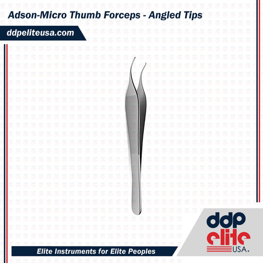 Adson-Micro Thumb Forceps - Angled Tips - ddpeliteusa